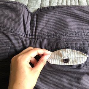 Cartonnier from Anthropologie Navy Pinstripe Sailor Shorts